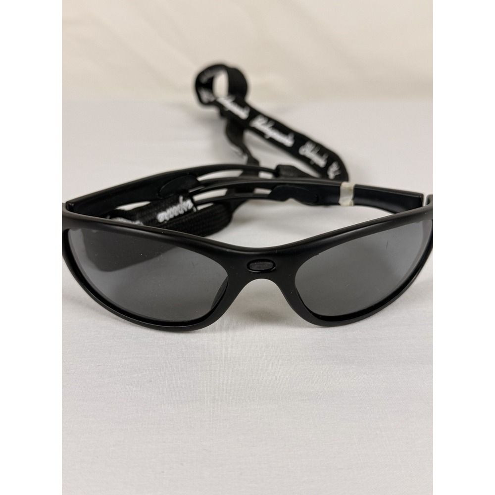 Shakespeare Polarized Black Wrap Sunglasses w/ Adjustable Retainer Strap